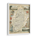 Mapa De Nottinghamshire | Cuadro decorativo de Canvas Lab