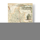 Mapa De Oxfordshire | Cuadro decorativo de Canvas Lab