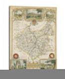 Mapa De Leicestershire | Cuadro decorativo de Canvas Lab