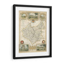 Mapa De Leicestershire | Cuadro decorativo de Canvas Lab