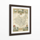 Mapa De Leicestershire | Cuadro decorativo de Canvas Lab
