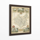 Mapa De Leicestershire | Cuadro decorativo de Canvas Lab