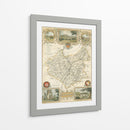 Mapa De Leicestershire | Cuadro decorativo de Canvas Lab