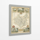 Mapa De Leicestershire | Cuadro decorativo de Canvas Lab