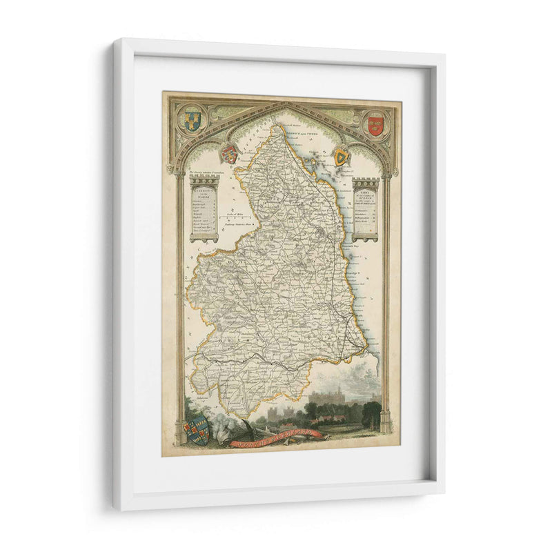 Mapa De Northumberland | Cuadro decorativo de Canvas Lab