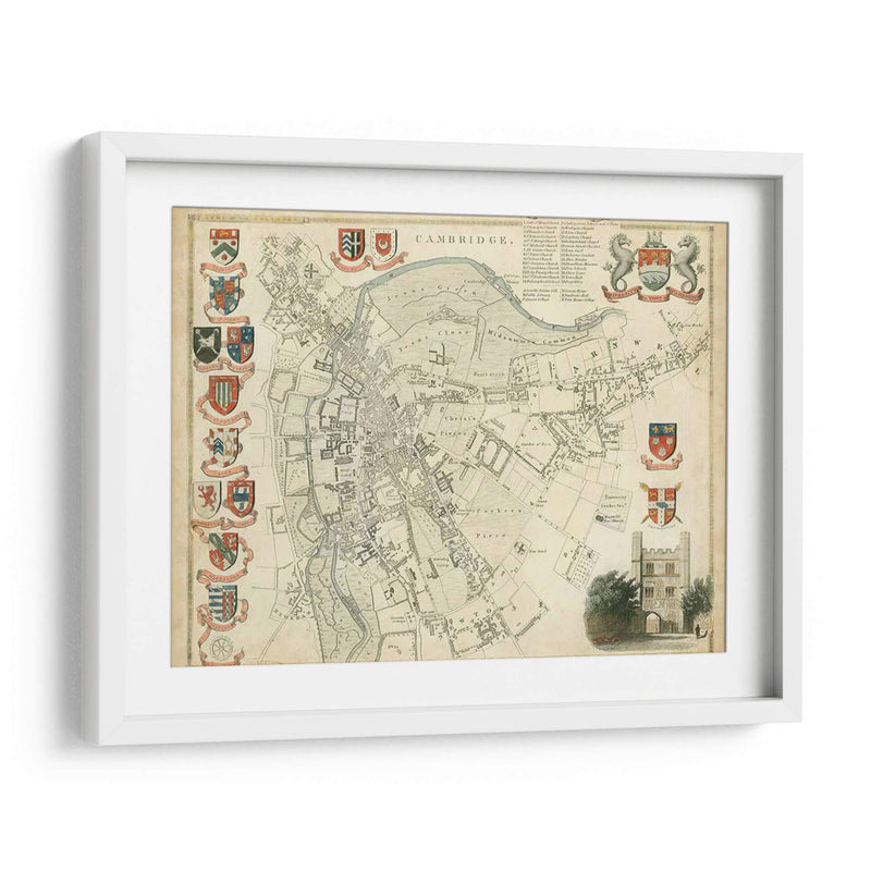 Mapa De Cambridge | Cuadro decorativo de Canvas Lab