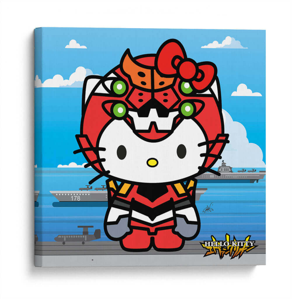 Hello Kitty Eva 02 - Crow Valdés | Cuadro decorativo de Canvas Lab