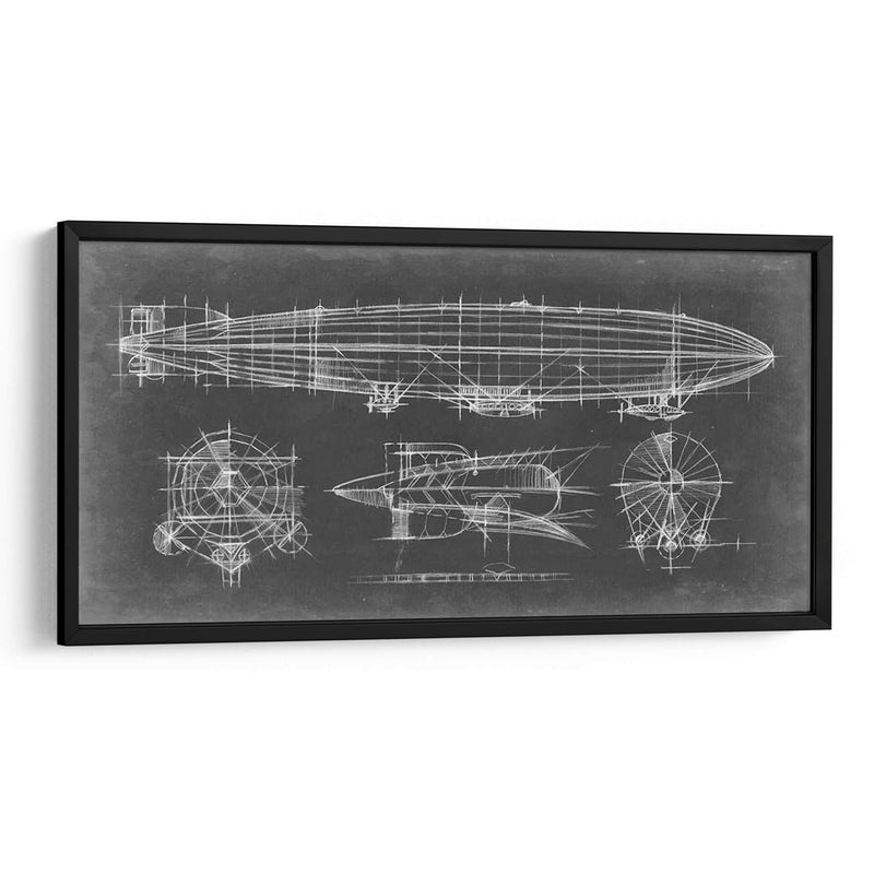 Blueprint De La Aeronave - Ethan Harper | Cuadro decorativo de Canvas Lab