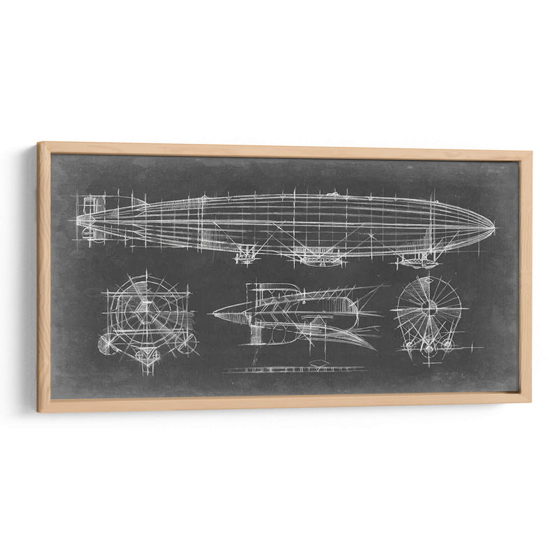 Blueprint De La Aeronave - Ethan Harper | Cuadro decorativo de Canvas Lab