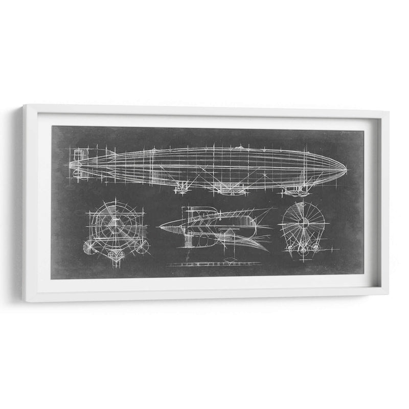 Blueprint De La Aeronave - Ethan Harper | Cuadro decorativo de Canvas Lab