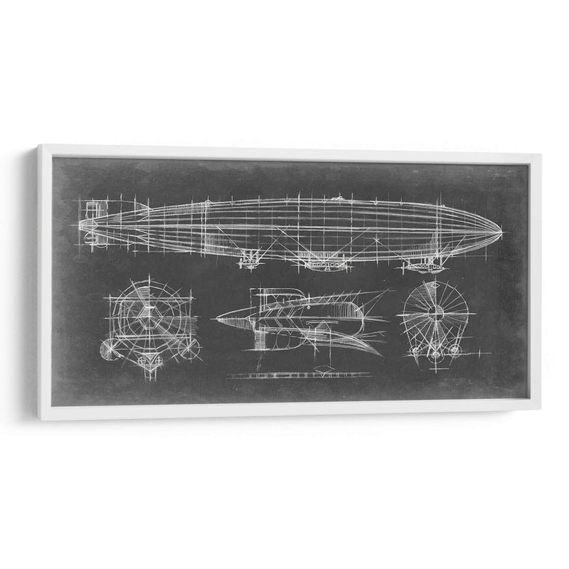 Blueprint De La Aeronave - Ethan Harper | Cuadro decorativo de Canvas Lab