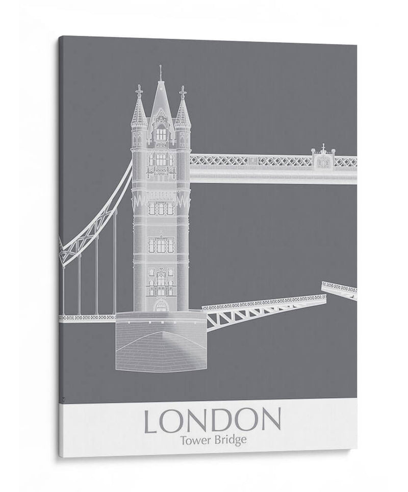 London Tower Brdige Monocromo - Fab Funky | Cuadro decorativo de Canvas Lab