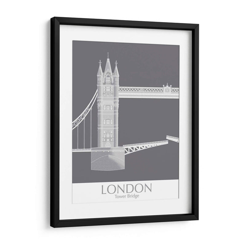 London Tower Brdige Monocromo - Fab Funky | Cuadro decorativo de Canvas Lab