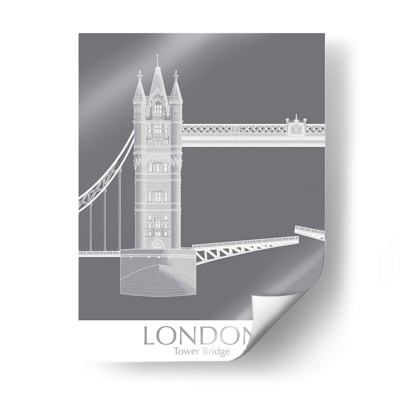 London Tower Brdige Monocromo - Fab Funky | Cuadro decorativo de Canvas Lab