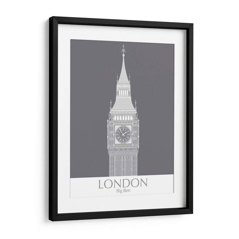 Londres Big Ben Monochrome - Fab Funky | Cuadro decorativo de Canvas Lab