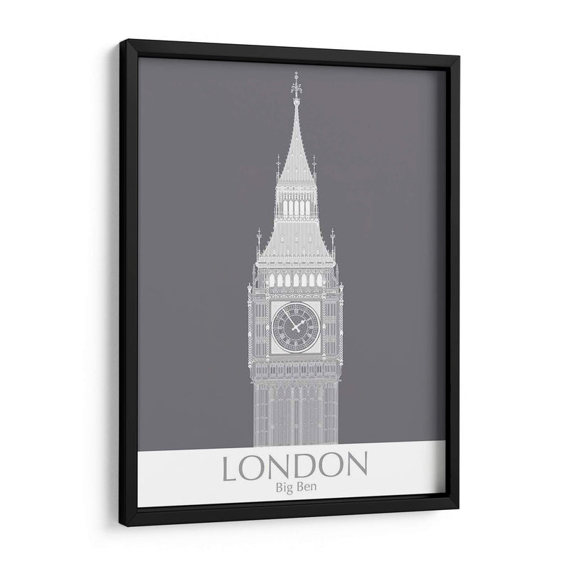 Londres Big Ben Monochrome - Fab Funky | Cuadro decorativo de Canvas Lab