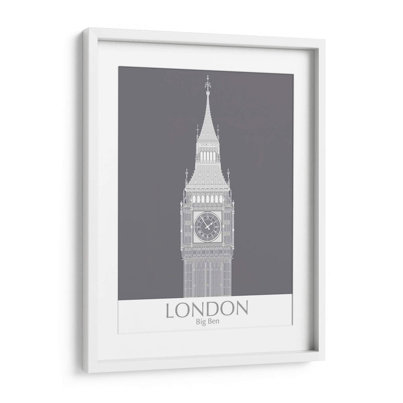 Londres Big Ben Monochrome - Fab Funky | Cuadro decorativo de Canvas Lab