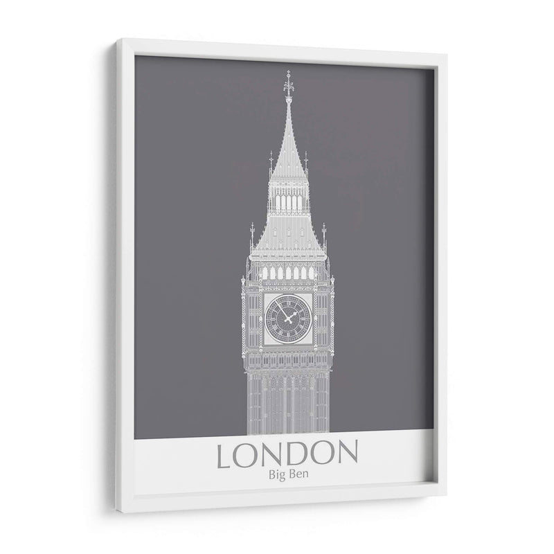 Londres Big Ben Monochrome - Fab Funky | Cuadro decorativo de Canvas Lab