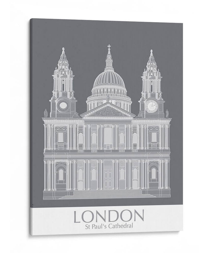 Londres St Pauls Monocromo - Fab Funky | Cuadro decorativo de Canvas Lab