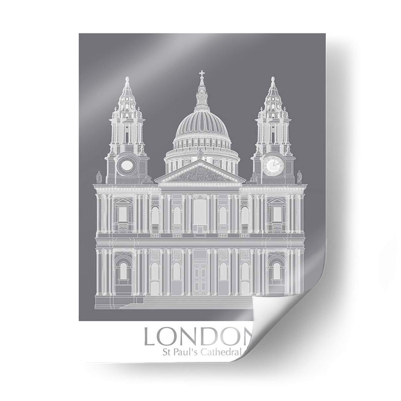 Londres St Pauls Monocromo - Fab Funky | Cuadro decorativo de Canvas Lab