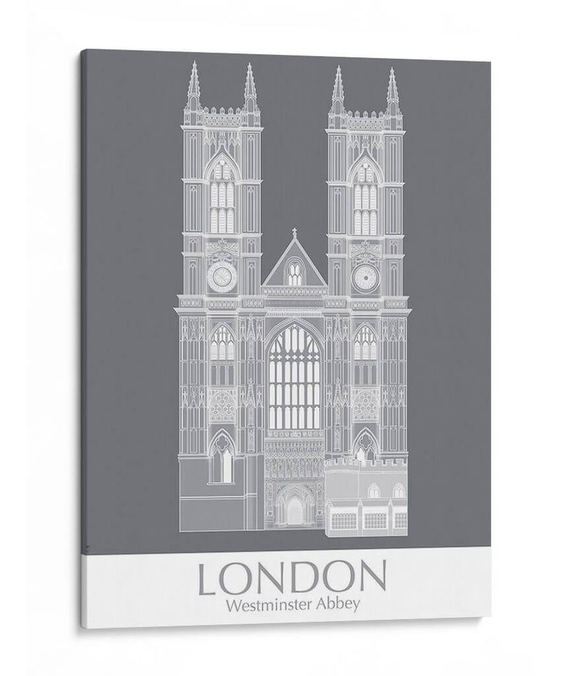 Londres Westminster Abbey Monochrome - Fab Funky | Cuadro decorativo de Canvas Lab