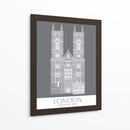 Londres Westminster Abbey Monochrome - Fab Funky | Cuadro decorativo de Canvas Lab