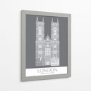Londres Westminster Abbey Monochrome - Fab Funky | Cuadro decorativo de Canvas Lab