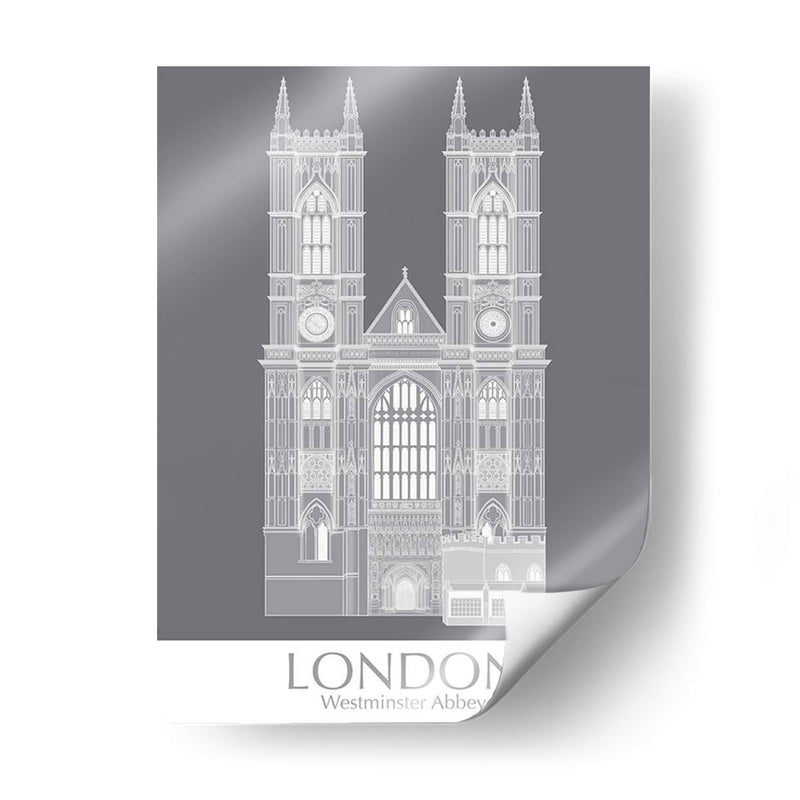 Londres Westminster Abbey Monochrome - Fab Funky | Cuadro decorativo de Canvas Lab