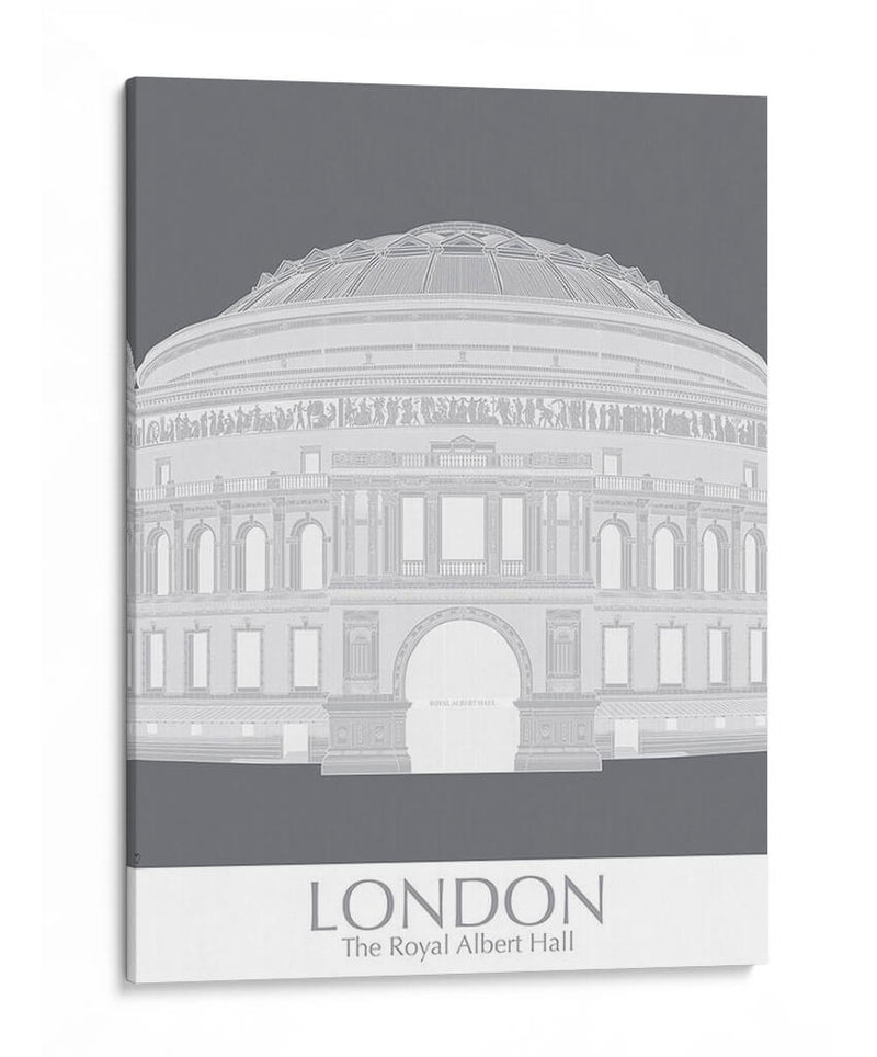 Londres Albert Hall Monochrome - Fab Funky | Cuadro decorativo de Canvas Lab