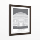 Londres Albert Hall Monochrome - Fab Funky | Cuadro decorativo de Canvas Lab