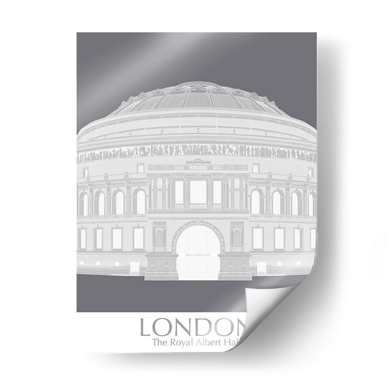 Londres Albert Hall Monochrome - Fab Funky | Cuadro decorativo de Canvas Lab