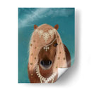 Caballo Marrón Caballo Con Campanas, Retrato - Fab Funky | Cuadro decorativo de Canvas Lab