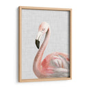 Flamingo De Acuarela Personalizada (Ceniza) - Naomi McCavitt | Cuadro decorativo de Canvas Lab