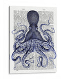 Octopus Azul Personalizado 3 (Ceniza) - Fab Funky | Cuadro decorativo de Canvas Lab