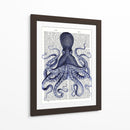 Octopus Azul Personalizado 3 (Ceniza) - Fab Funky | Cuadro decorativo de Canvas Lab