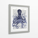Octopus Azul Personalizado 3 (Ceniza) - Fab Funky | Cuadro decorativo de Canvas Lab