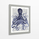Octopus Azul Personalizado 3 (Ceniza) - Fab Funky | Cuadro decorativo de Canvas Lab