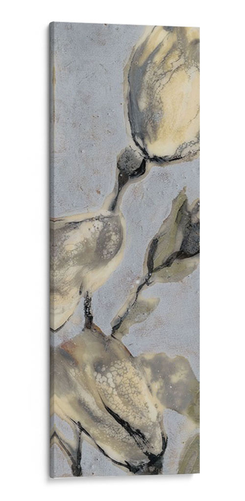 Triptych Ii De Capullo De Flores Personalizado (Ceniza) - Jennifer Goldberger | Cuadro decorativo de Canvas Lab