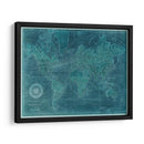 Mapa Del Mundo De Azure - Vision Studio | Cuadro decorativo de Canvas Lab