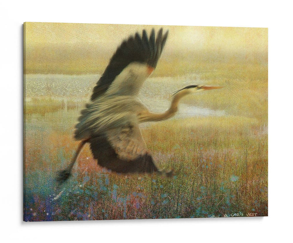 Heron Foggy I - Chris Vest | Cuadro decorativo de Canvas Lab