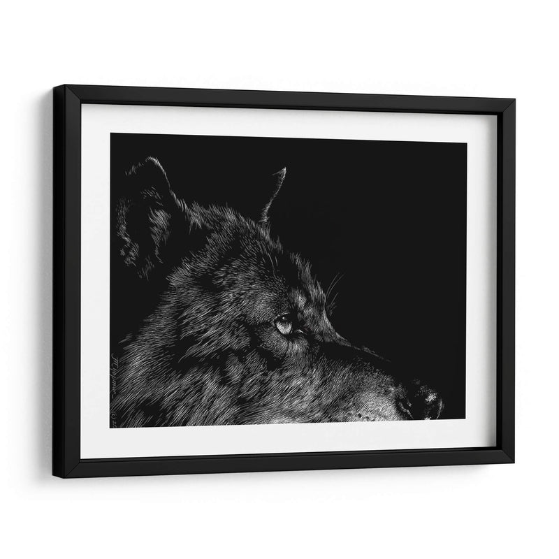 Lobo Negro - Julie T. Chapman | Cuadro decorativo de Canvas Lab
