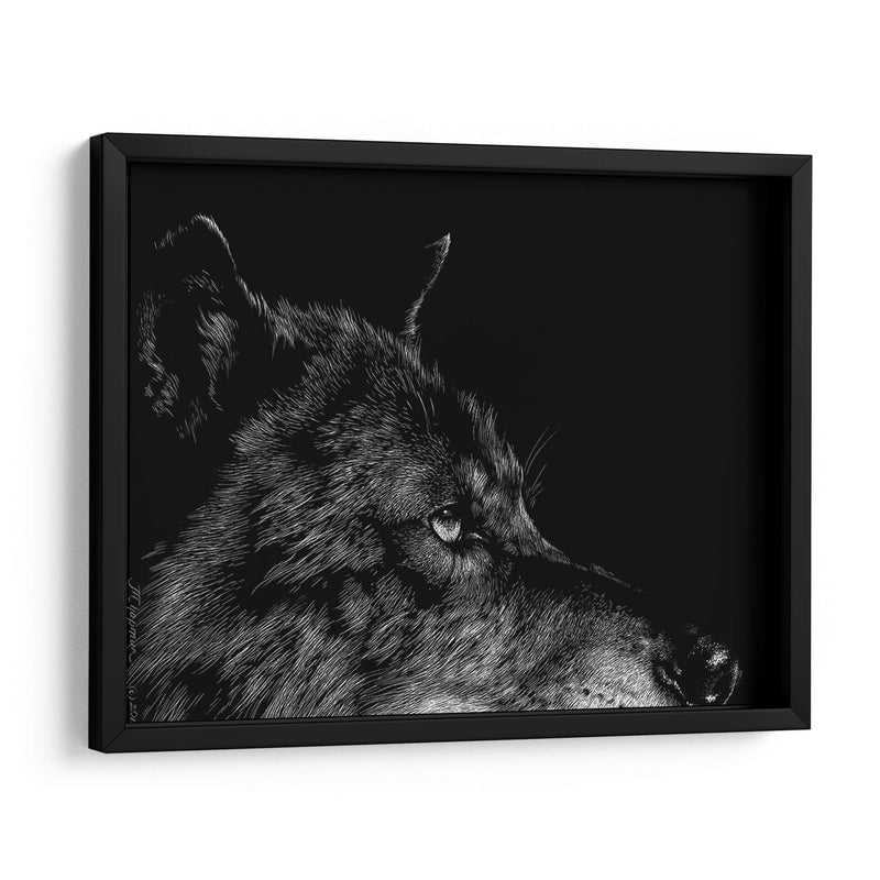 Lobo Negro - Julie T. Chapman | Cuadro decorativo de Canvas Lab