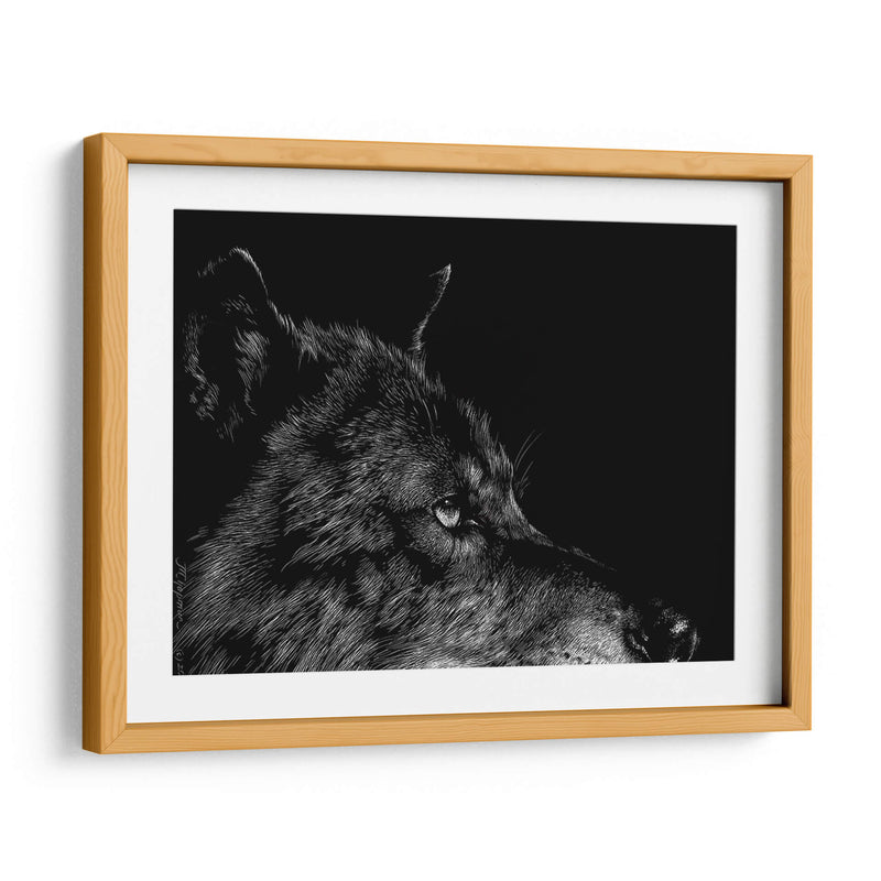 Lobo Negro - Julie T. Chapman | Cuadro decorativo de Canvas Lab