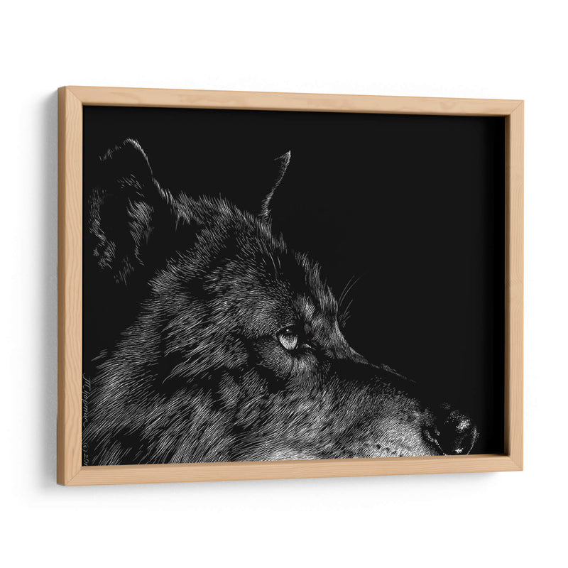 Lobo Negro - Julie T. Chapman | Cuadro decorativo de Canvas Lab