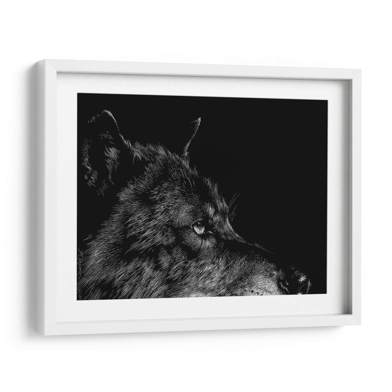 Lobo Negro - Julie T. Chapman | Cuadro decorativo de Canvas Lab