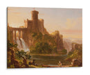 Ciudadela y cascada - Thomas Cole | Cuadro decorativo de Canvas Lab