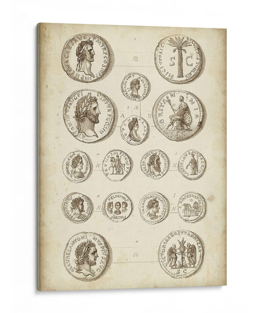 Monedas Romanas Antiguas Iv | Cuadro decorativo de Canvas Lab