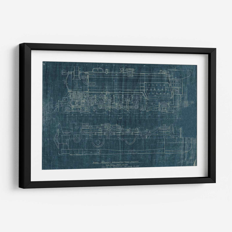 Tren Blueprint I - Vision Studio | Cuadro decorativo de Canvas Lab