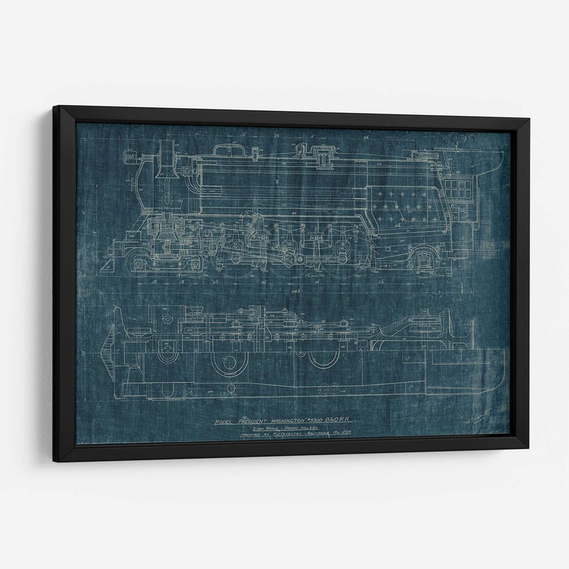 Tren Blueprint I - Vision Studio | Cuadro decorativo de Canvas Lab