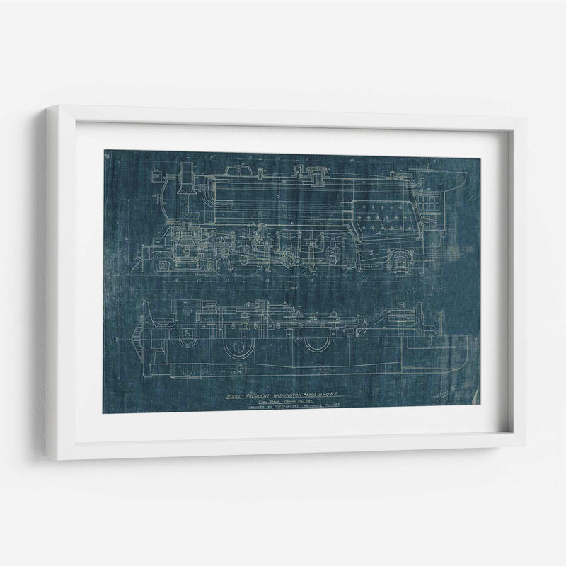 Tren Blueprint I - Vision Studio | Cuadro decorativo de Canvas Lab